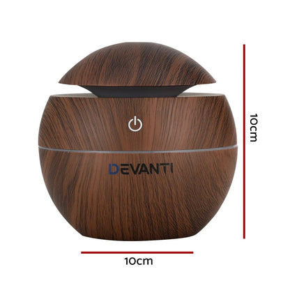 Devanti Appliances > Aroma Diffusers & Humidifiers > Aroma Diffusers Devanti Aroma Diffuser Aromatherapy Dark Wood 130ml