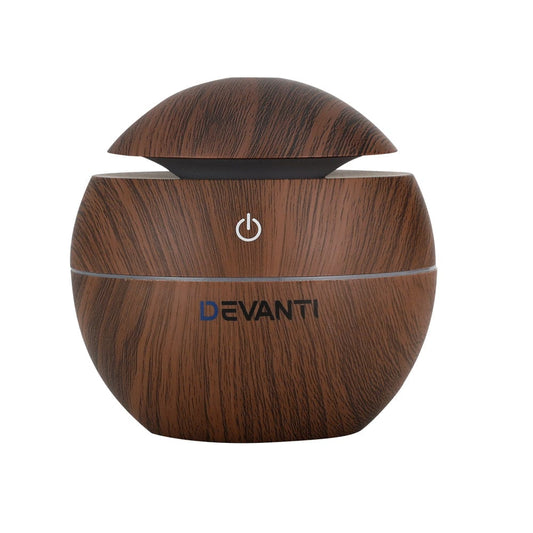 Devanti Appliances > Aroma Diffusers & Humidifiers > Aroma Diffusers Devanti Aroma Diffuser Aromatherapy Dark Wood 130ml