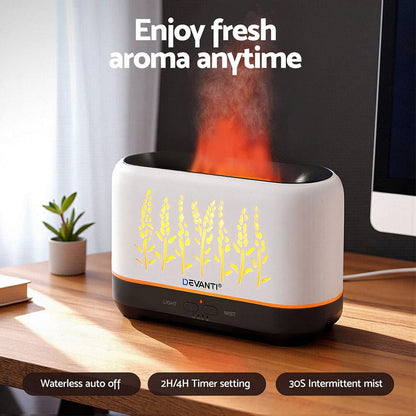 Devanti Appliances > Aroma Diffusers & Humidifiers > Aroma Diffusers Devanti Aroma Diffuser Aromatherapy Flame 200ml