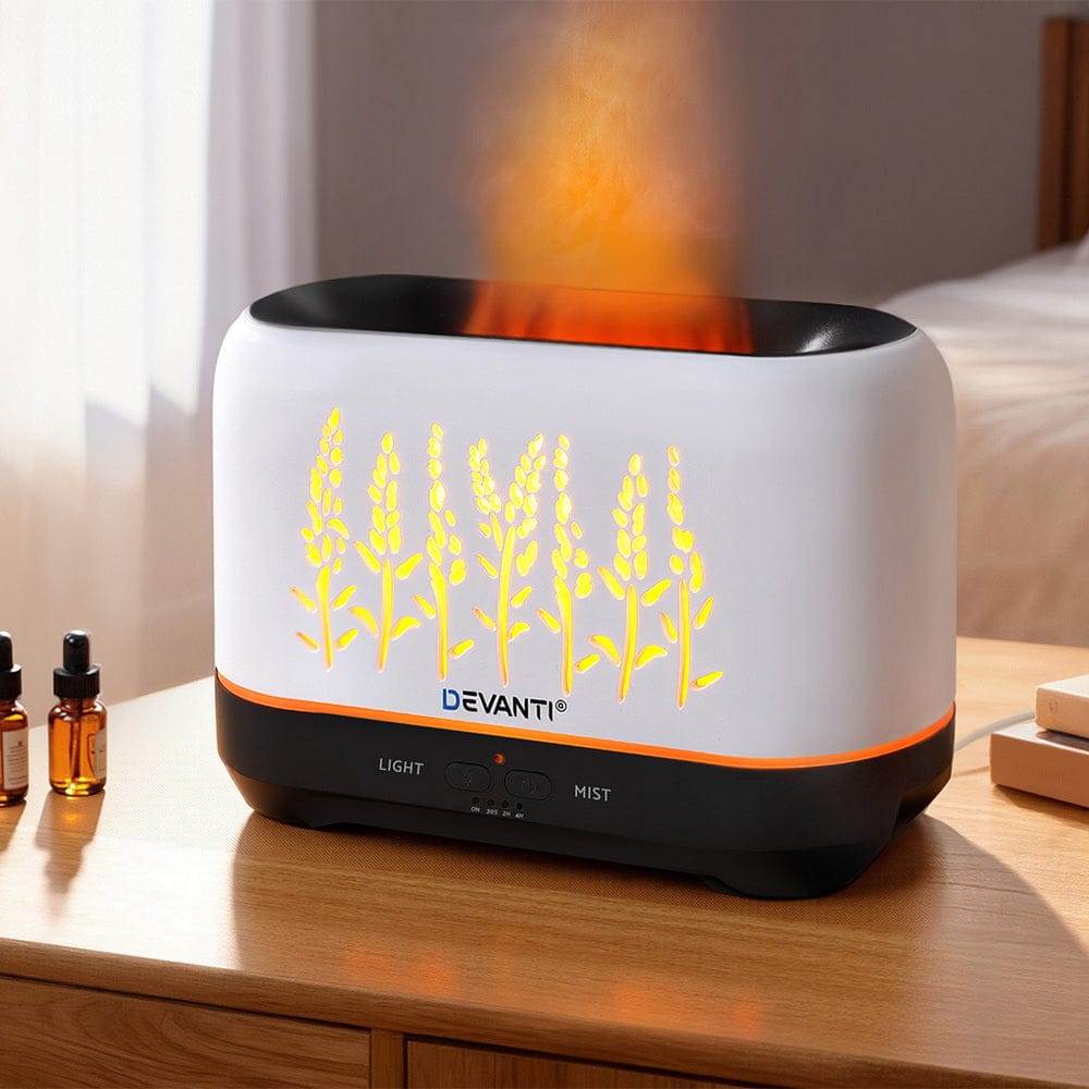 Devanti Appliances > Aroma Diffusers & Humidifiers > Aroma Diffusers Devanti Aroma Diffuser Aromatherapy Flame 200ml