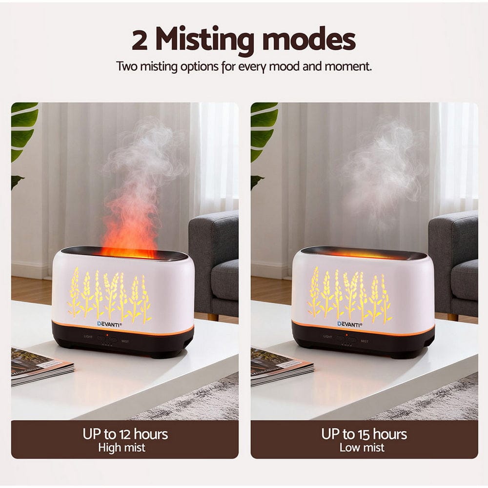 Devanti Appliances > Aroma Diffusers & Humidifiers > Aroma Diffusers Devanti Aroma Diffuser Aromatherapy Flame 200ml