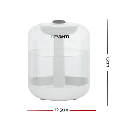 Devanti Appliances > Aroma Diffusers & Humidifiers > Aroma Diffusers Devanti Aroma Diffuser Aromatherapy Humidifier 1L