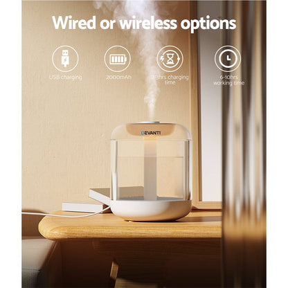 Devanti Appliances > Aroma Diffusers & Humidifiers > Aroma Diffusers Devanti Aroma Diffuser Aromatherapy Humidifier 1L