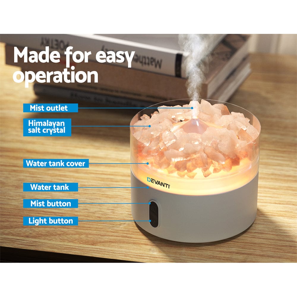 Devanti Appliances > Aroma Diffusers & Humidifiers > Aroma Diffusers Devanti Aroma Diffuser Aromatherapy Humidifier 220ml