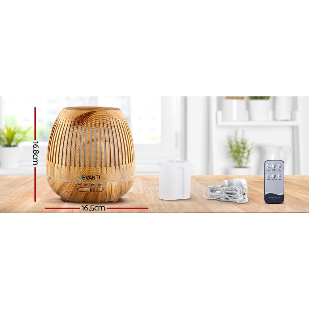 Devanti Appliances > Aroma Diffusers & Humidifiers > Aroma Diffusers Devanti Aroma Diffuser Aromatherapy Humidifier 400ml