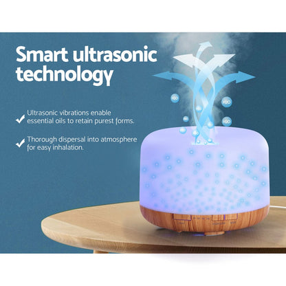 Devanti Appliances > Aroma Diffusers & Humidifiers > Aroma Diffusers Devanti Aroma Diffuser Aromatherapy Humidifier 500ml