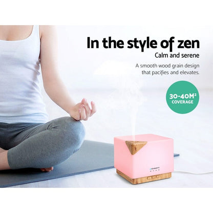 Devanti Appliances > Aroma Diffusers & Humidifiers > Aroma Diffusers Devanti Aroma Diffuser Aromatherapy Humidifier 600ml