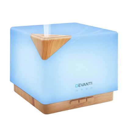 Devanti Appliances > Aroma Diffusers & Humidifiers > Aroma Diffusers Devanti Aroma Diffuser Aromatherapy Humidifier 600ml