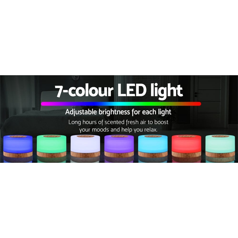 Devanti Appliances > Aroma Diffusers & Humidifiers > Aroma Diffusers Devanti Aroma Diffuser Aromatherapy Light Wood 500ml