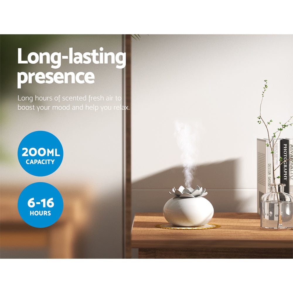 Devanti Appliances > Aroma Diffusers & Humidifiers > Aroma Diffusers Devanti Aroma Diffuser Aromatherapy Lotus 200ml