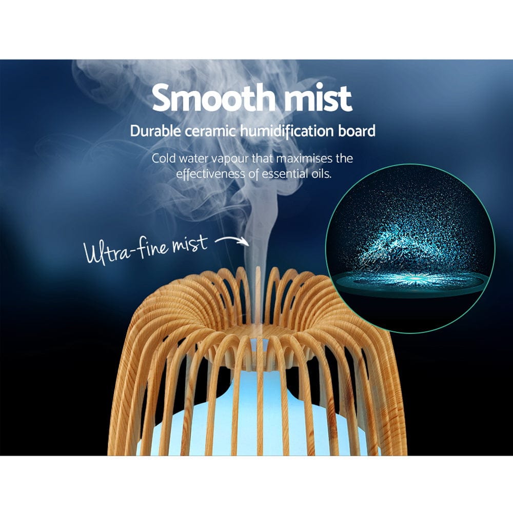 Devanti Appliances > Aroma Diffusers & Humidifiers > Aroma Diffusers Devanti Aroma Diffuser Aromatherapy Remote 500ml