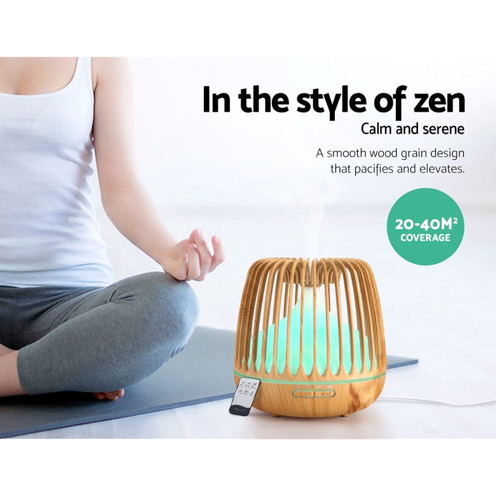Devanti Appliances > Aroma Diffusers & Humidifiers > Aroma Diffusers Devanti Aroma Diffuser Aromatherapy Remote 500ml