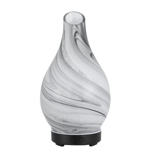 Devanti Appliances > Aroma Diffusers & Humidifiers > Aroma Diffusers Devanti Aromatherapy Aroma Diffuser Essential Oil Humidifier LED Glass Marble