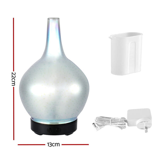 Devanti Appliances > Aroma Diffusers & Humidifiers > Aroma Diffusers Devanti Ultrasonic Aroma Aromatherapy Diffuser 3D Light Oil Firework Humidifier