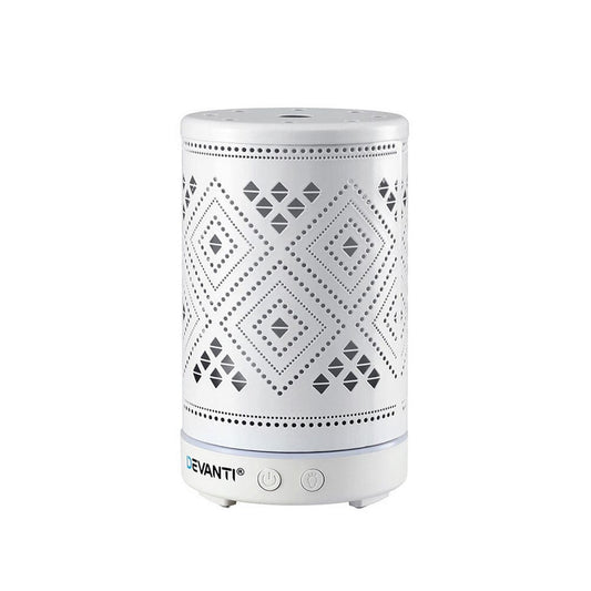 Devanti Appliances > Aroma Diffusers & Humidifiers > Aroma Diffusers Devanti Ultrasonic Aroma Diffuser Aromatherapy 100ml LED Lights Iron Humidifier Forest
