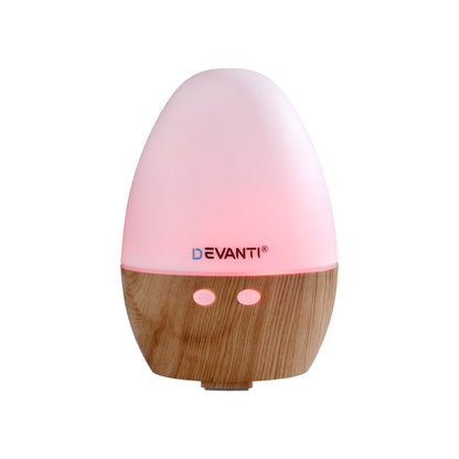 Devanti Appliances > Aroma Diffusers & Humidifiers > Aroma Diffusers Devanti Ultrasonic Aroma Diffuser Aromatherapy 130ml LED Lights Iron Humidifier Forest