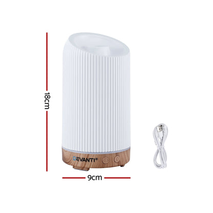 Devanti Appliances > Aroma Diffusers & Humidifiers > Aroma Diffusers Devanti Ultrasonic Aroma Diffuser Aromatherapy 200ml LED Lights Iron Humidifier Forest