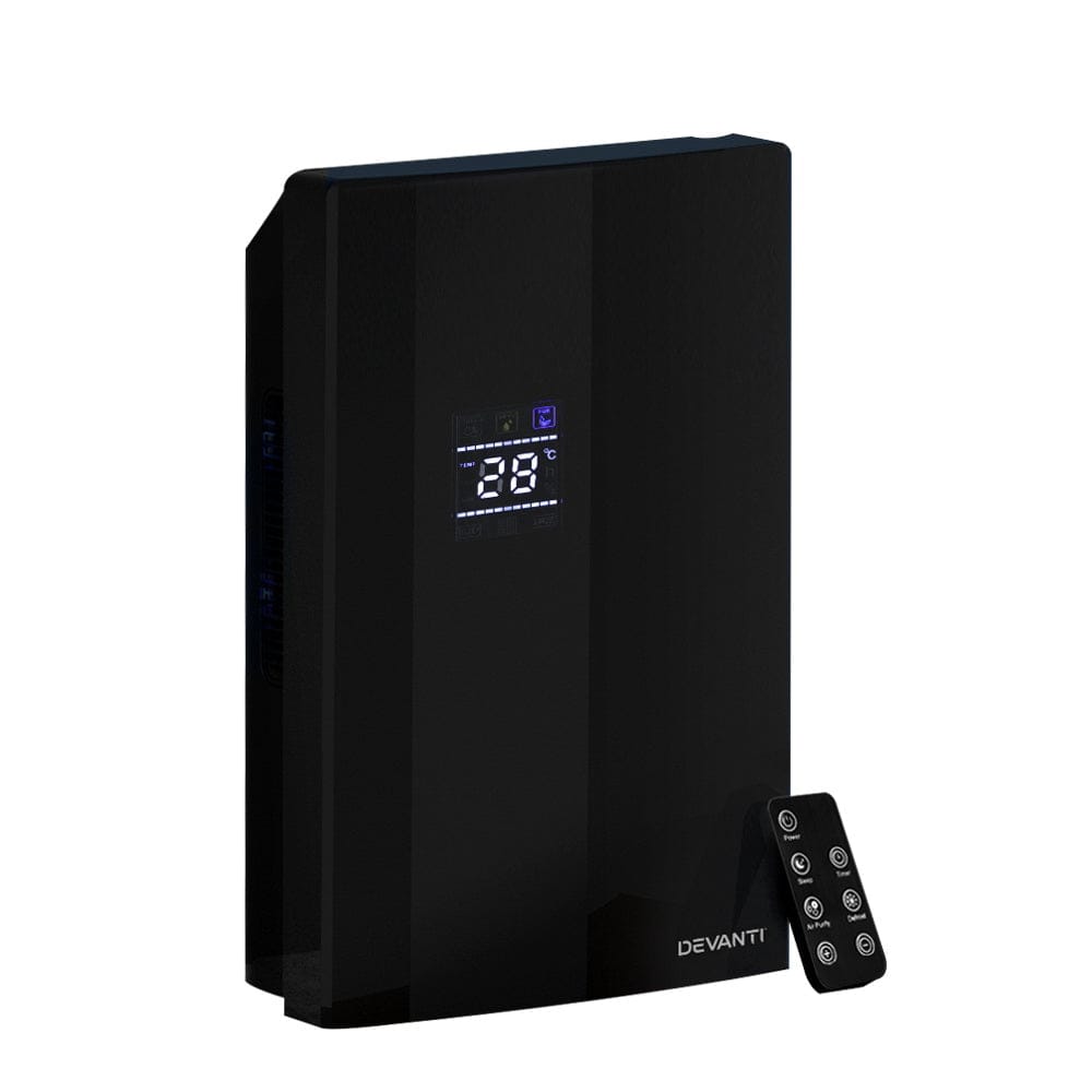 Devanti Appliances > Aroma Diffusers & Humidifiers > Dehumidifiers Devanti Dehumidifier 2L Air Purifier Black