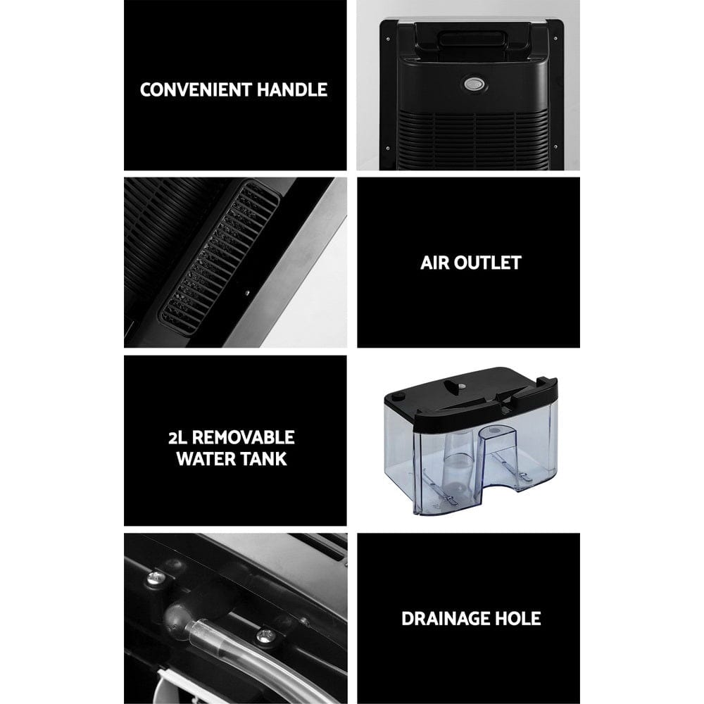 Devanti Appliances > Aroma Diffusers & Humidifiers > Dehumidifiers Devanti Dehumidifier 2L Air Purifier Black