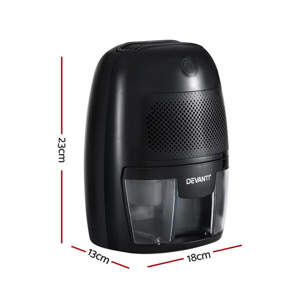 Devanti Appliances > Aroma Diffusers & Humidifiers > Dehumidifiers Devanti Dehumidifier 600ML Air Purifier Black