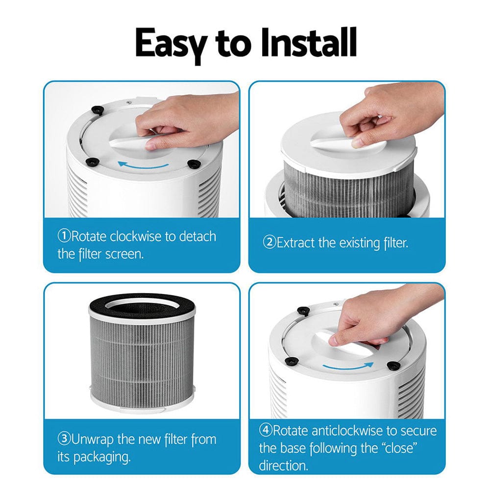 Devanti Appliances > Aroma Diffusers & Humidifiers > Purifiers Devanti Air Purifier 3-layer HEPAh11 Filter Home Freshener Carbon PM2.5 Remover