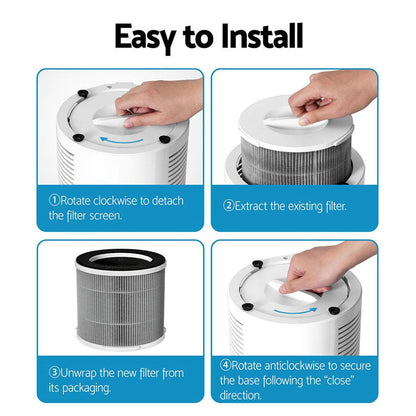 Devanti Appliances > Aroma Diffusers & Humidifiers > Purifiers Devanti Air Purifier 3-layer HEPAh11 Filter Home Freshener Carbon PM2.5 Remover
