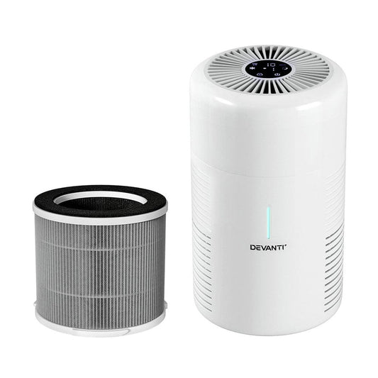 Devanti Appliances > Aroma Diffusers & Humidifiers > Purifiers Devanti Air Purifier 3-layer HEPAh11 Filter Home Freshener Carbon PM2.5 Remover