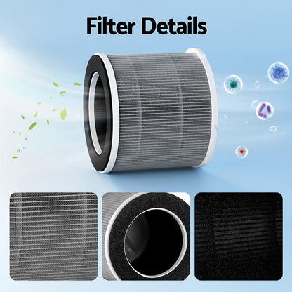 Devanti Appliances > Aroma Diffusers & Humidifiers > Purifiers Devanti Air Purifier 3-layer HEPAh11 Filter Home Freshener Carbon PM2.5 Remover