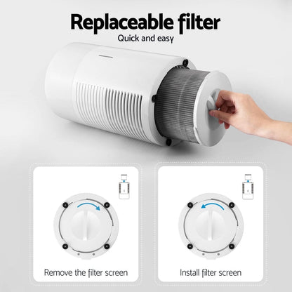 Devanti Appliances > Aroma Diffusers & Humidifiers > Purifiers Devanti Air Purifier HEPA Filter Home Purifiers Dust Sensor PM2.5 Remover