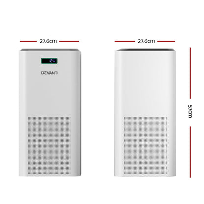 Devanti Appliances > Aroma Diffusers & Humidifiers > Purifiers Devanti Air Purifier Home Purifiers HEPA Filter