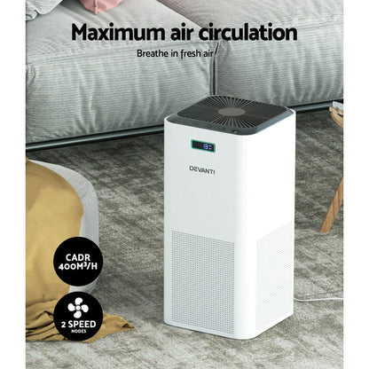 Devanti Appliances > Aroma Diffusers & Humidifiers > Purifiers Devanti Air Purifier Home Purifiers HEPA Filter