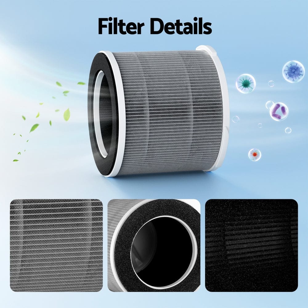 Devanti Appliances > Aroma Diffusers & Humidifiers > Purifiers Devanti Replacement Filter Air Purifier HEPAh11 Filters Carbon 3-layer