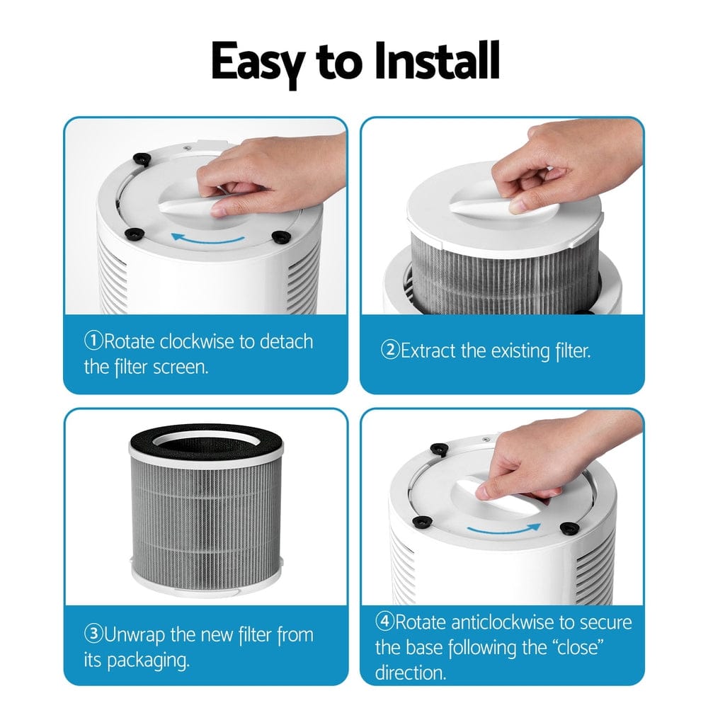 Devanti Appliances > Aroma Diffusers & Humidifiers > Purifiers Devanti Replacement Filter Air Purifier HEPAh11 Filters Carbon 3-layer