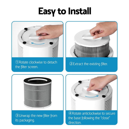 Devanti Appliances > Aroma Diffusers & Humidifiers > Purifiers Devanti Replacement Filter Air Purifier HEPAh11 Filters Carbon 3-layer