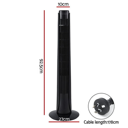 Devanti Appliances > Fans > Ceiling Fans Devanti Tower Fan Oscillating 3 Speeds with Remote 93cm