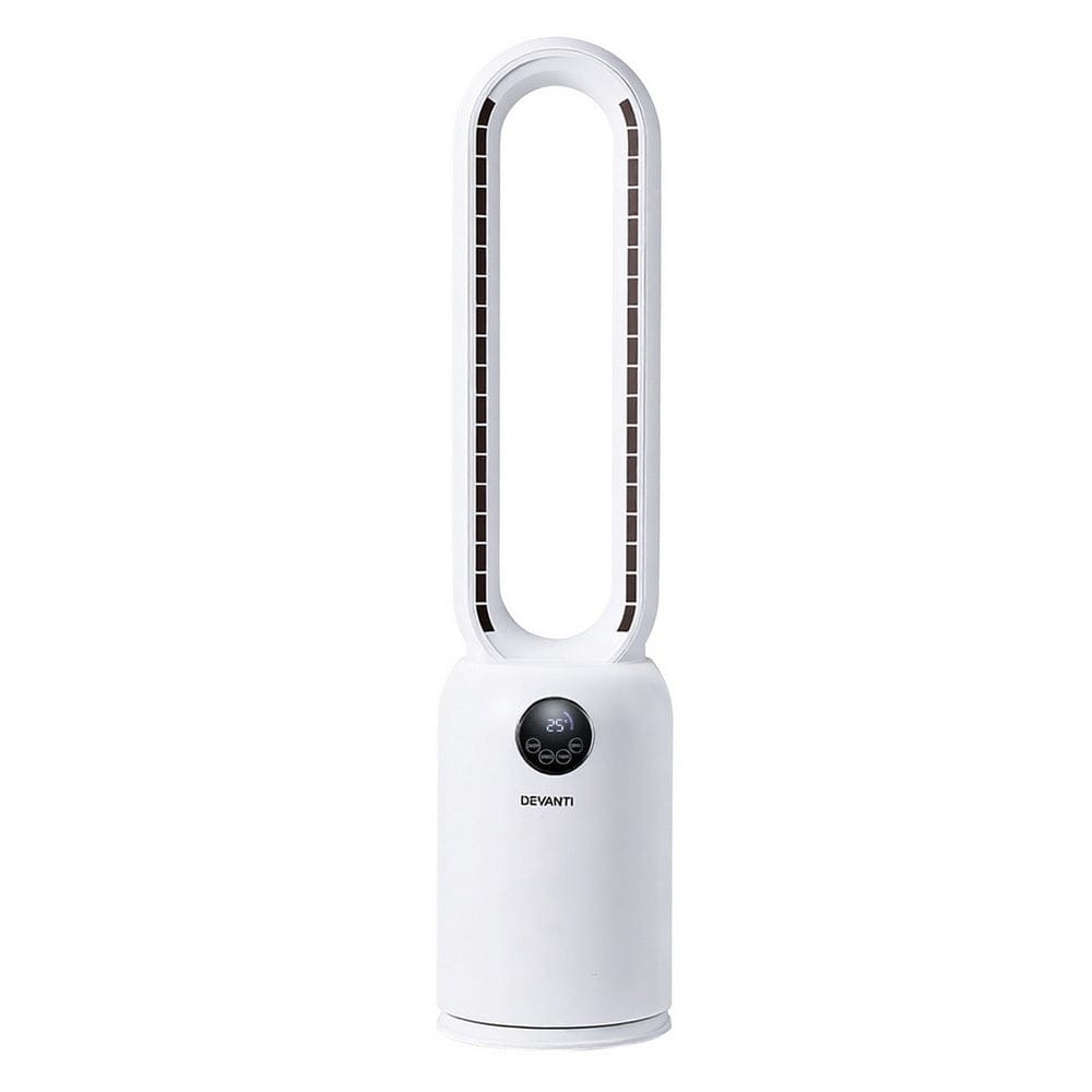 Devanti Appliances > Fans > Portable Fans Devanti 2in1 Bladeless Fan Air Purification W/ Remote 88cm