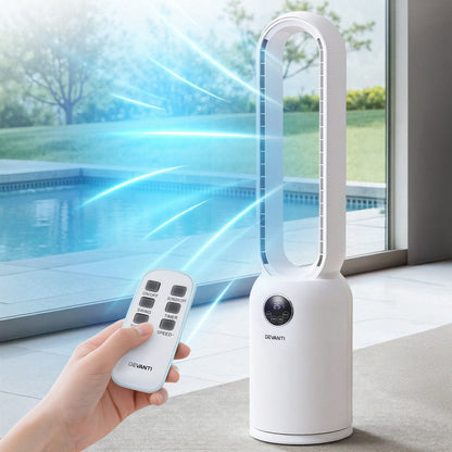 Devanti Appliances > Fans > Portable Fans Devanti 2in1 Bladeless Fan Air Purification W/ Remote 88cm