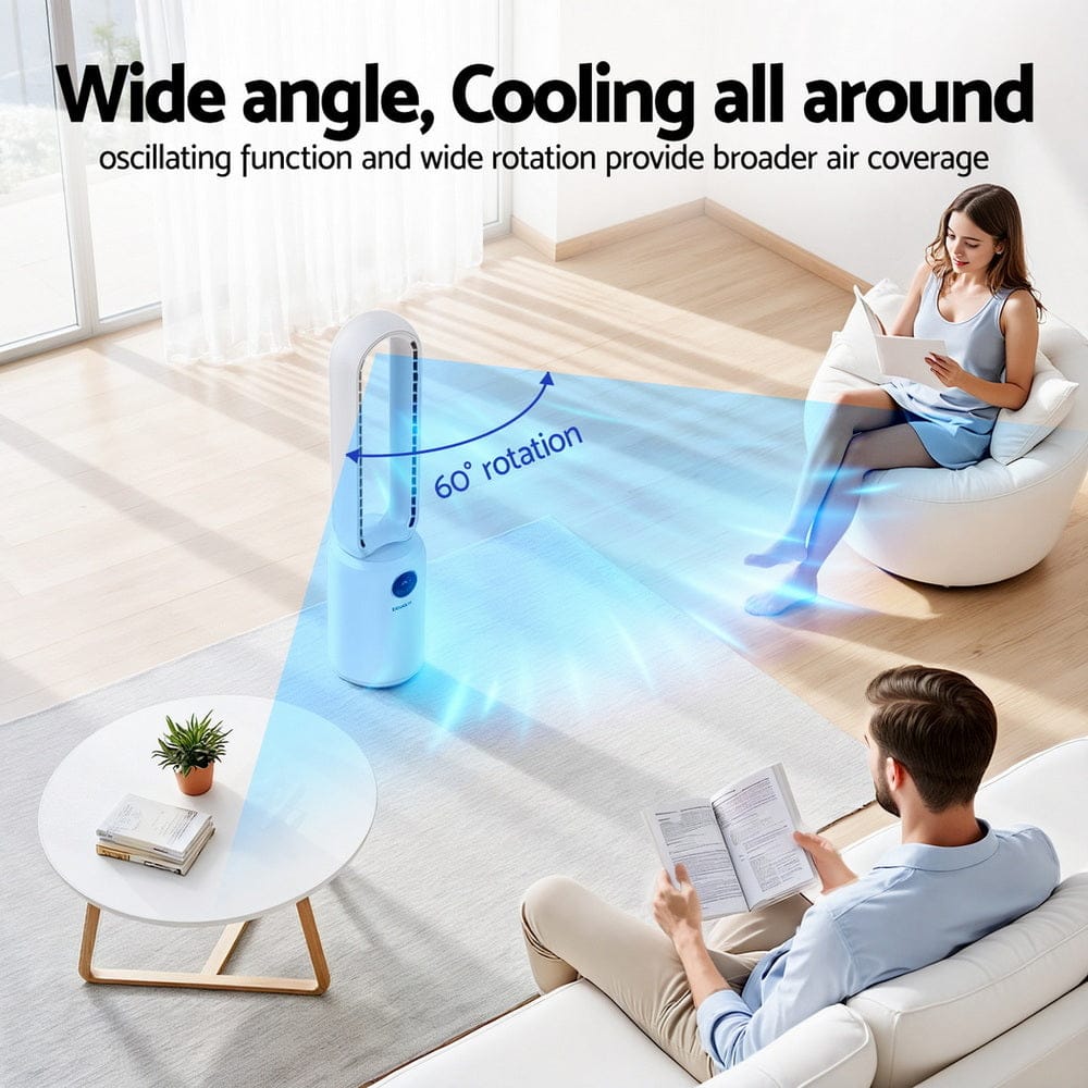 Devanti Appliances > Fans > Portable Fans Devanti 2in1 Bladeless Fan Air Purification W/ Remote 88cm