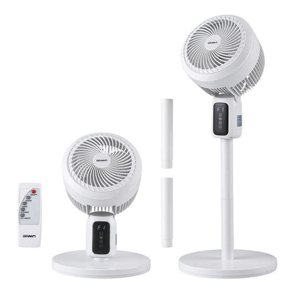 Devanti Appliances > Fans > Portable Fans Devanti Pedestal Fan W/ Remote 3 Speed 12H Timer Height Adjustable Cooling Fan