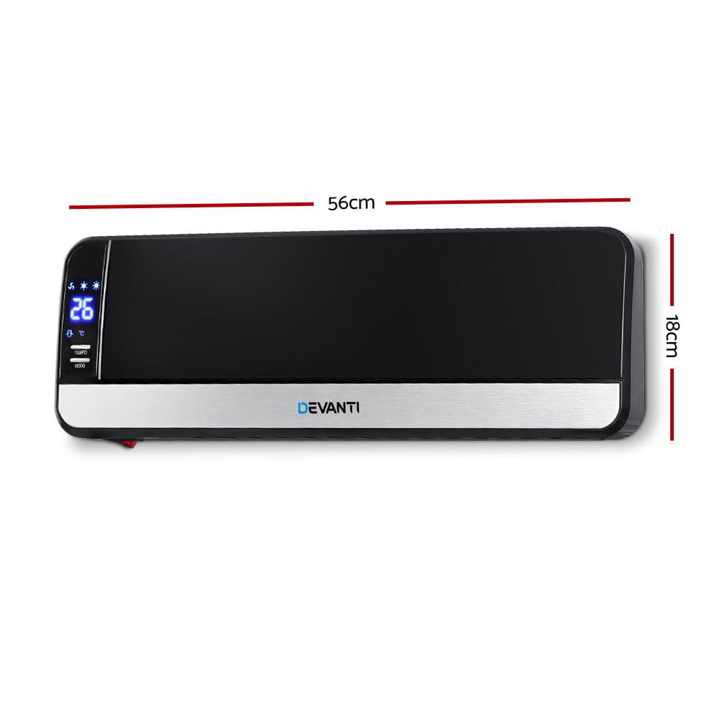 Devanti Appliances > Heaters > Electric Heaters Devanti 2000W Wall Mounted Panel Heater - Black