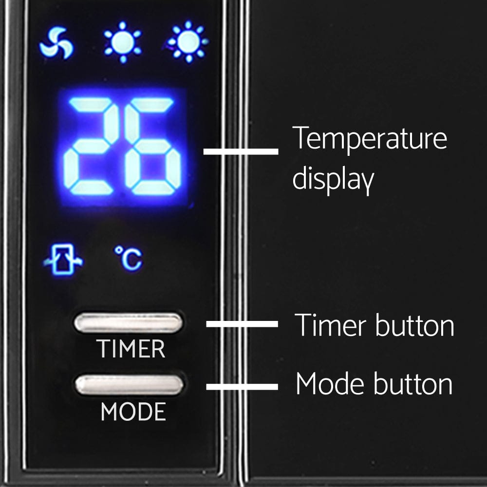 Devanti Appliances > Heaters > Electric Heaters Devanti 2000W Wall Mounted Panel Heater - Black