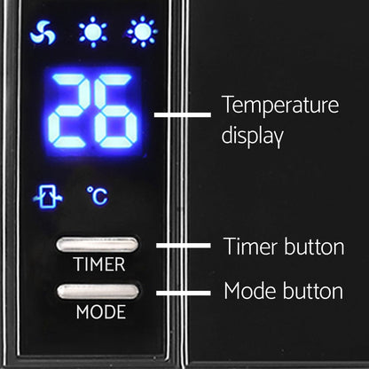 Devanti Appliances > Heaters > Electric Heaters Devanti 2000W Wall Mounted Panel Heater - Black