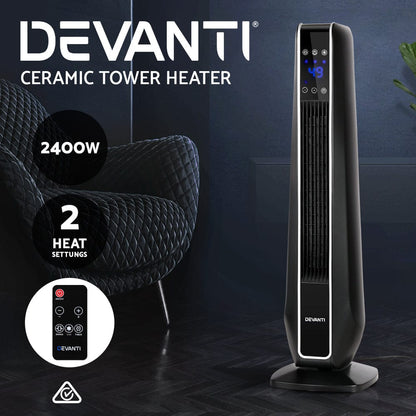 Devanti Appliances > Heaters > Electric Heaters Devanti Electric Ceramic Tower Heater 2400W