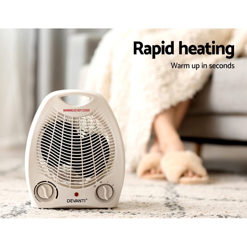 Devanti Appliances > Heaters > Electric Heaters Devanti Electric Fan Heater 2000W
