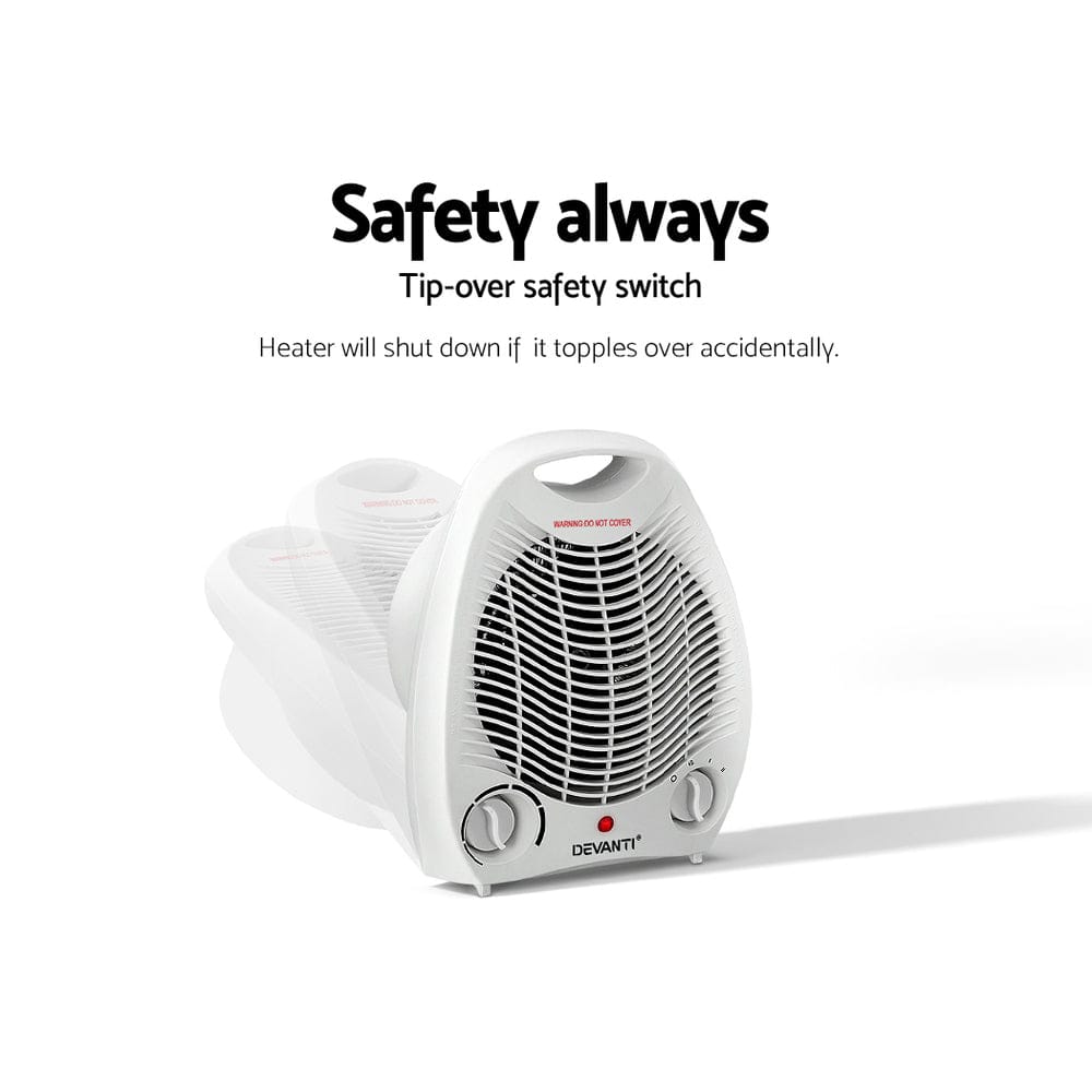 Devanti Appliances > Heaters > Electric Heaters Devanti Electric Fan Heater 2000W