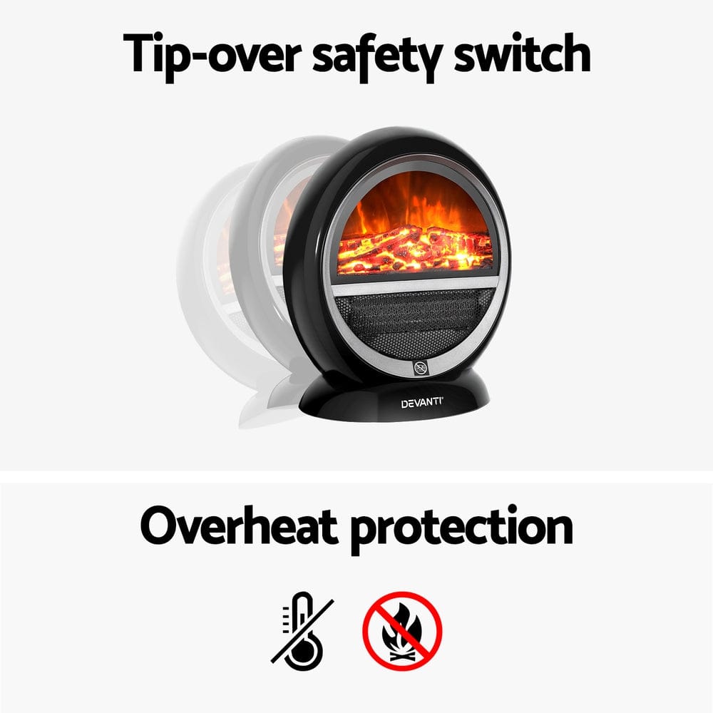 Devanti Appliances > Heaters > Electric Heaters Devanti Electric Fireplace Fire Heaters 1500W