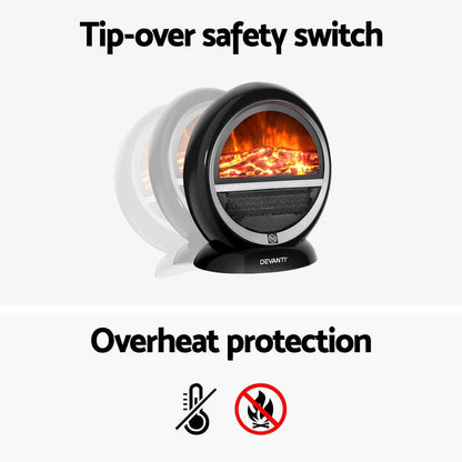Devanti Appliances > Heaters > Electric Heaters Devanti Electric Fireplace Fire Heaters 1500W