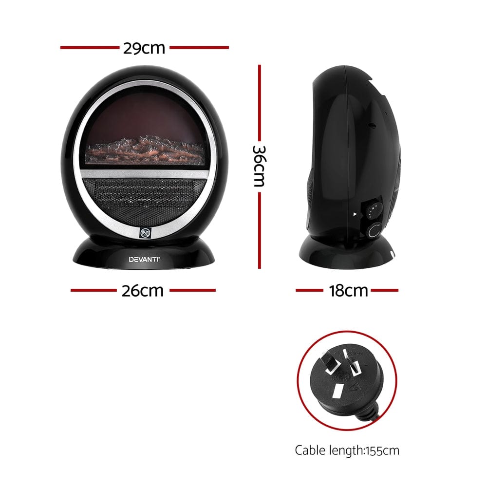 Devanti Appliances > Heaters > Electric Heaters Devanti Electric Fireplace Fire Heaters 1500W
