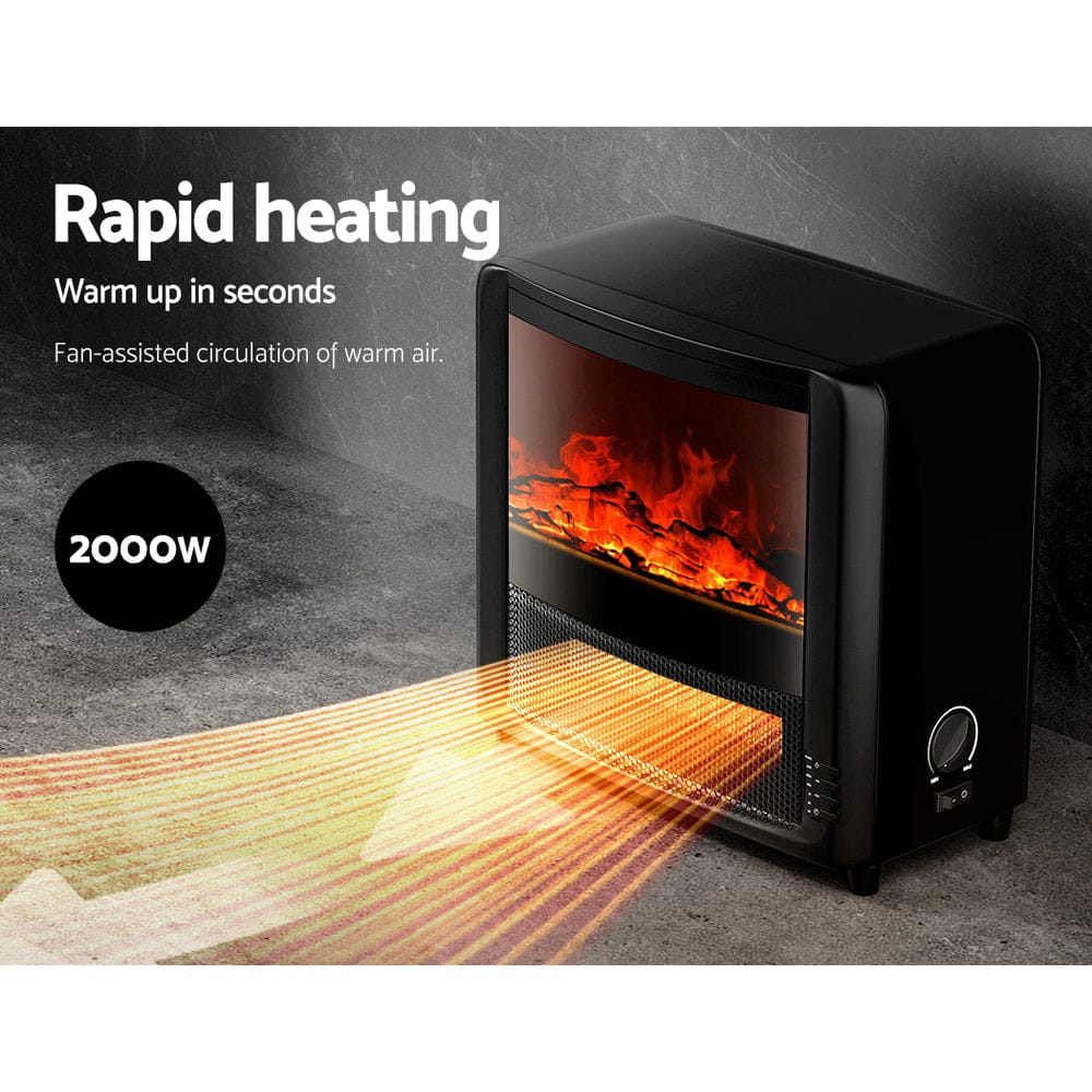 Devanti Appliances > Heaters > Electric Heaters Devanti Electric Fireplace Fire Heaters 2000W