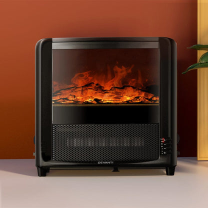 Devanti Appliances > Heaters > Electric Heaters Devanti Electric Fireplace Fire Heaters 2000W